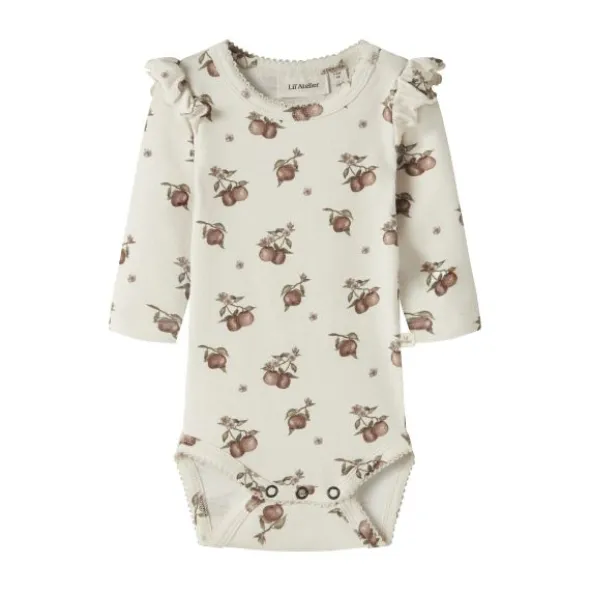 Lil Atelier Apple Romper - Turtledove - Mt. 56