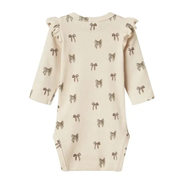 Lil' Atelier Bow Romper - Mt. 56 - Silver Peony