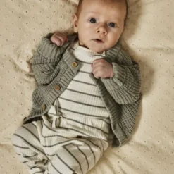 Lil' Atelier Broek - Gestreept - Mt. 56 - Coconut Milk