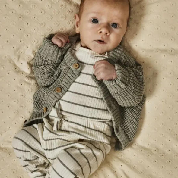 Lil' Atelier Broek - Gestreept - Mt. 56 - Coconut Milk
