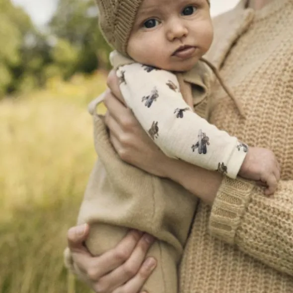 Lil' Atelier Detail Romper - Mt. 68 - Turtledove Melange