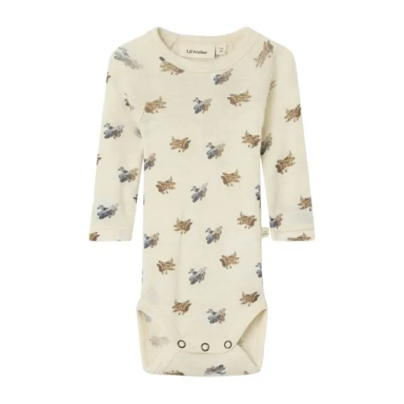 Lil' Atelier Detail Romper - Mt. 68 - Turtledove Melange