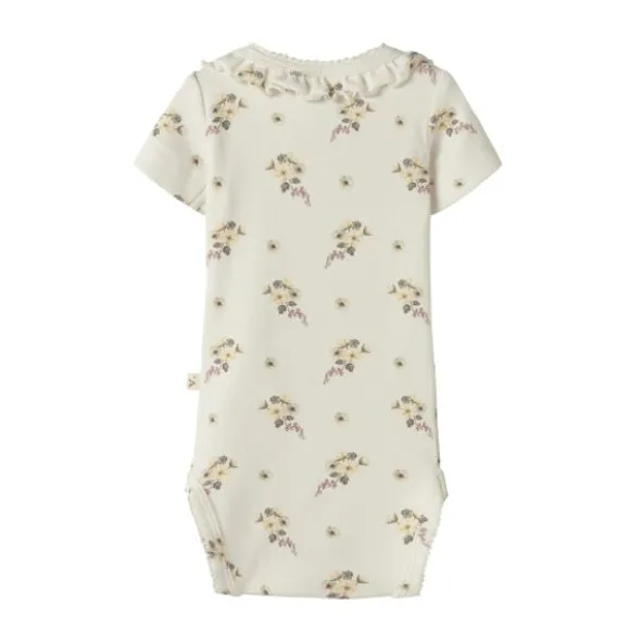 Lil’ Atelier Flower Romper - Maat 56 - Coconut Milk