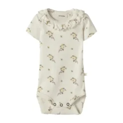 Lil’ Atelier Flower Romper - Maat 56 - Coconut Milk