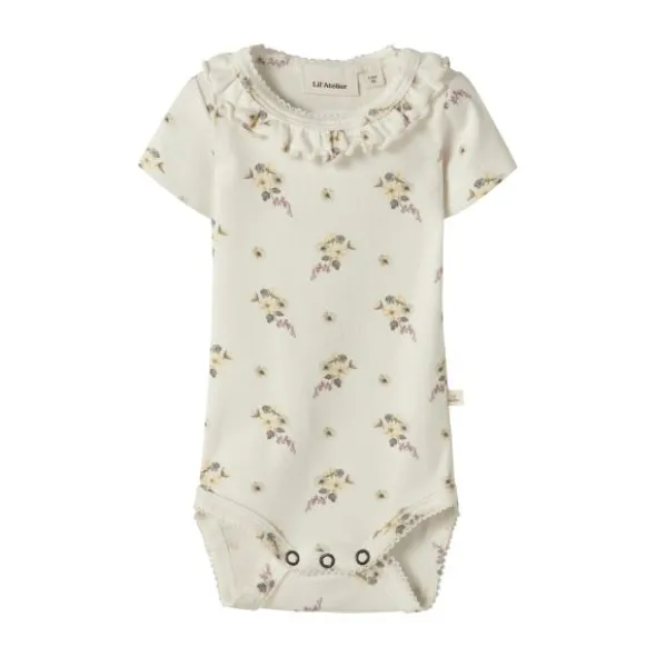 Lil’ Atelier Flower Romper - Maat 56 - Coconut Milk