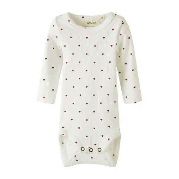 Lil' Atelier Heart Romper - Mt. 56 - Coconut Milk
