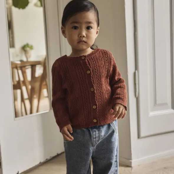 Lil Atelier Knit Cardigan - Mt. 56 - Maple Syrup