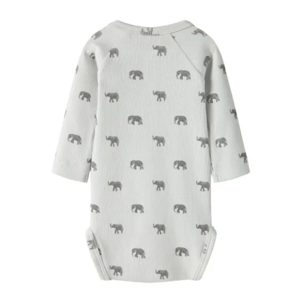 Lil Atelier Romper - Mt. 56 - Glacier Gray Elephant