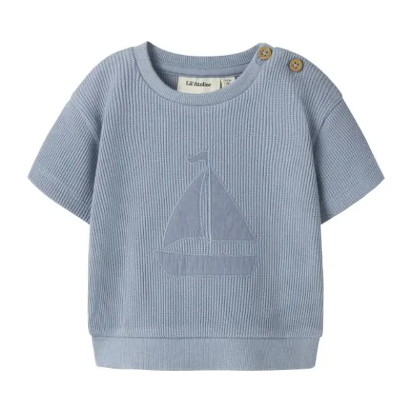 Lil' Atelier Sweatshirt - Dusty Blue Boat - Maat 56