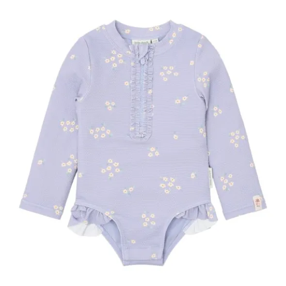 Little Dutch Badpak met Lange Mouwen en Ruches - Dreamy Lavender - Maat 98/104