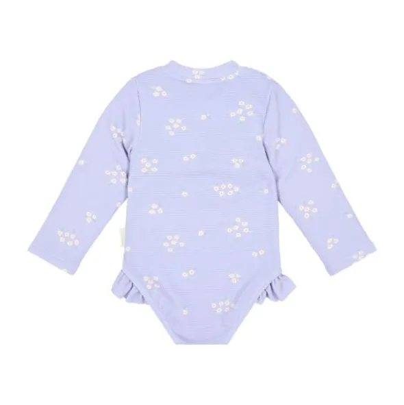 Little Dutch Badpak met Lange Mouwen en Ruches - Dreamy Lavender - Maat 98/104