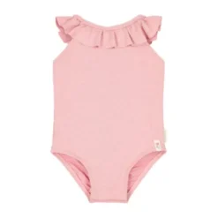 Little Dutch Badpak met Ruches - Dreamy Pink Rose - Maat 98/104