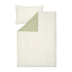 Little Dutch Dekbedovertrek Ledikant - 100x140 + 40x60cm - Blueberry Leaves | Babypark
