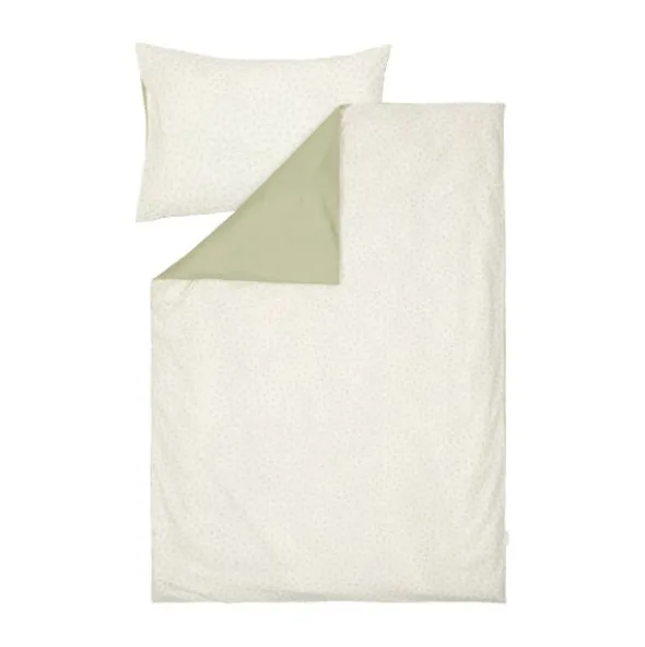 Little Dutch Dekbedovertrek Ledikant - 100x140 + 40x60cm - Blueberry Leaves | Babypark