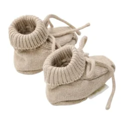 Little Dutch Gebreide Slofjes - Soft Beige Melée - 62-74