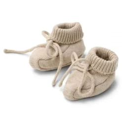 Little Dutch Gebreide Slofjes - Soft Beige Melée - 62-74