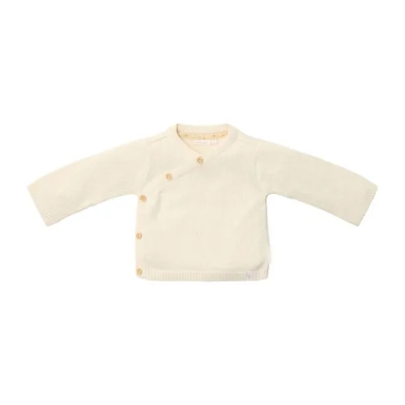 Little Dutch Gebreid Overslag Vestje - Maat 44 - Off White