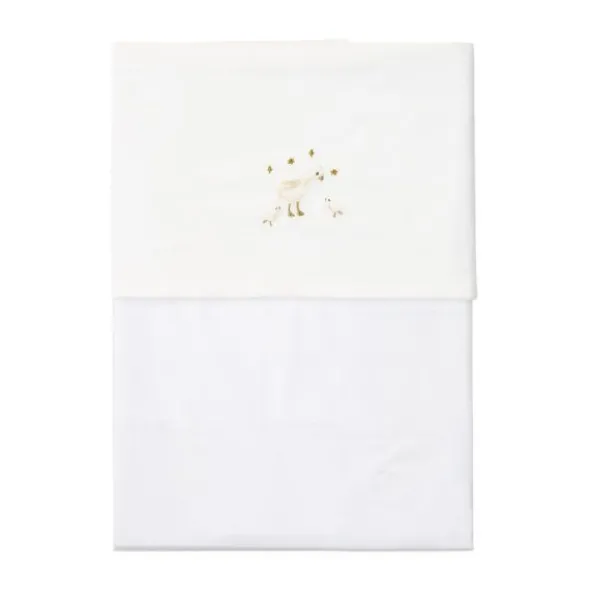 Little Dutch Ledikantlaken Geborduurd - Little Goose - 110 x 140 cm