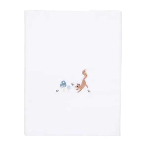 Little Dutch Ledikantlaken Geborduurd Paddenstoelen - 110 x 140 cm | Babypark