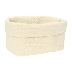 Little Dutch Pure Commodemandje Groot - 25 x 15 x 15 cm - Gebreid - Soft White