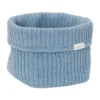 Little Dutch Pure Commodemandje Klein - 15 x 15 x 15 cm - Gebreid - Denim Blue