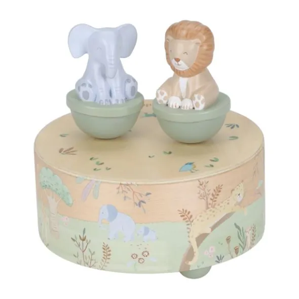 Little Dutch Safari Friends Houten Muziekdoosje