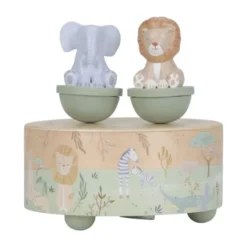 Little Dutch Safari Friends Houten Muziekdoosje