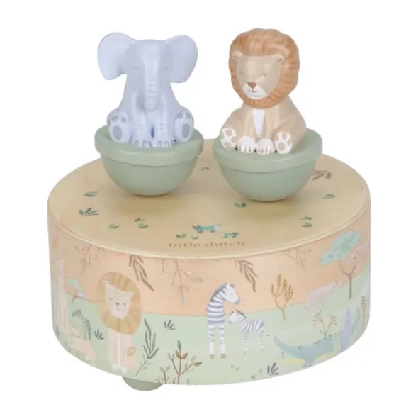Little Dutch Safari Friends Houten Muziekdoosje