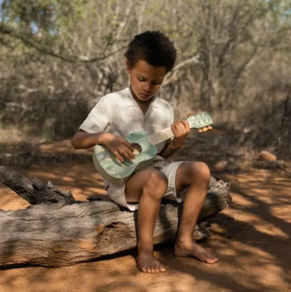 Little Dutch Safari Friends Houten Gitaar - Groen
