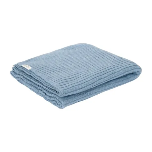 Little Dutch Wiegdeken Gebreid Pure - 70 x 100 cm - Denim Blue | Babypark