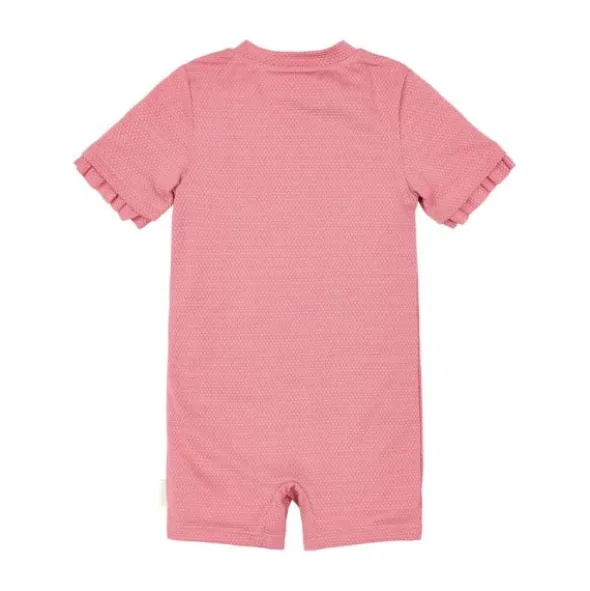 Little Dutch Zwempak Korte Mouwen - Dreamy Pink Sparkle - Maat 62/68