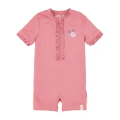 Little Dutch Zwempak Korte Mouwen - Dreamy Pink Sparkle - Maat 62/68