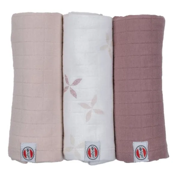 Lodger Hydrofieldoek - 3 Stuks - 70 x 70 cm - Matcha - Rose