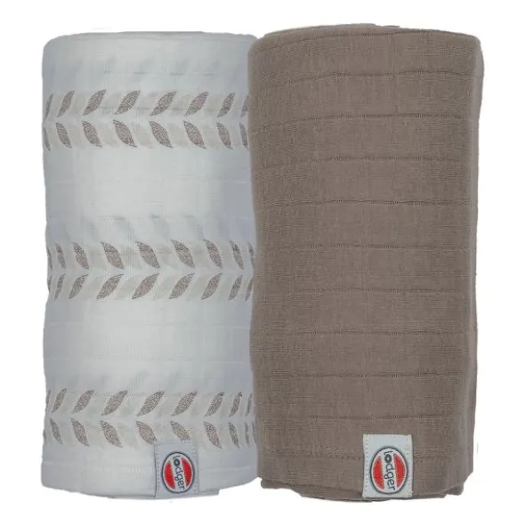 Lodger Hydrofieldoek - 2 Stuks - 110 x 110 cm - Matcha - Birch / Buffalo