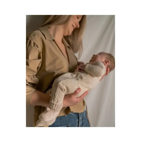 Lodger Knit Slofjes - 0-6 mnd - Birch