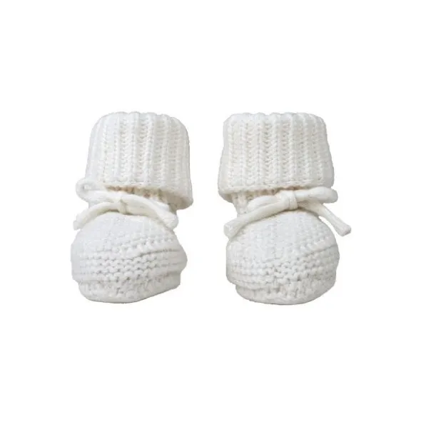 Lodger Knit Slofjes - 0-6 mnd - Cloud Dancer
