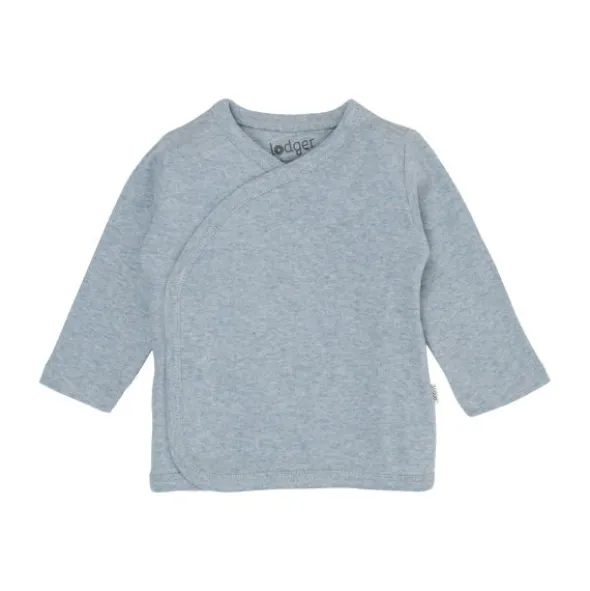 Lodger Melange Overslag Shirt - Maat 56 - Blue Fogg