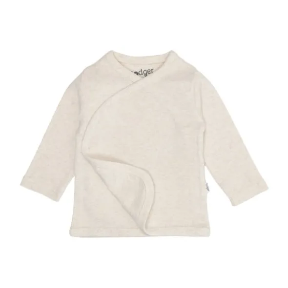 Lodger Melange Overslag Shirt - Maat 62 - Birch