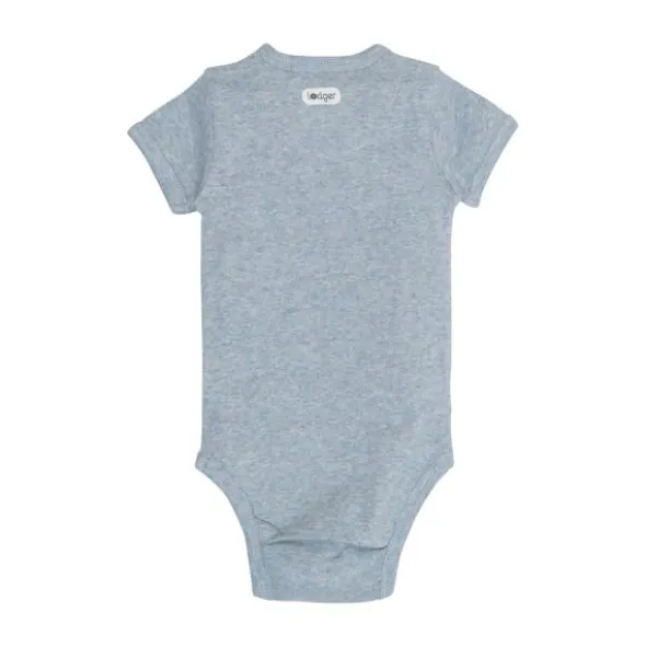 Lodger Melange Romper Korte Mouw - Maat 62 - Blue Fogg