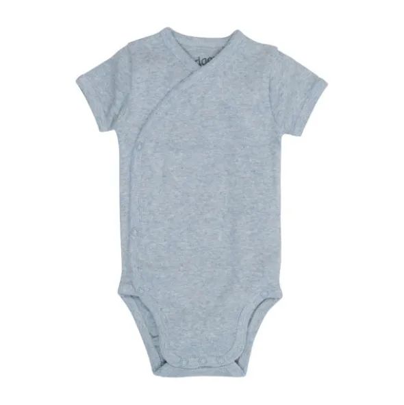 Lodger Melange Romper Korte Mouw - Maat 62 - Blue Fogg