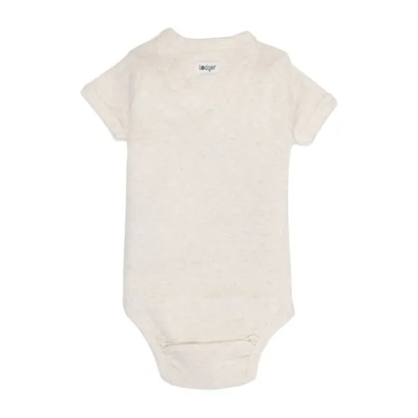 Lodger Melange Romper Korte Mouw - Maat 56 - Birch