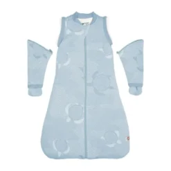 Lodger Slaapzak Hopper Met Afristbare Mouwen - Maat 86/98 - Matcha Blue Fogg