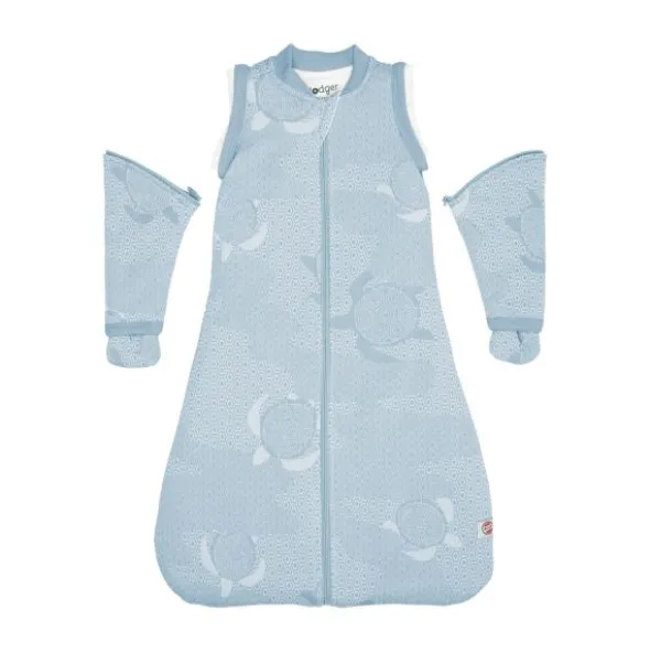 Lodger Slaapzak Hopper Met Afristbare Mouwen - Maat 86/98 - Matcha Blue Fogg
