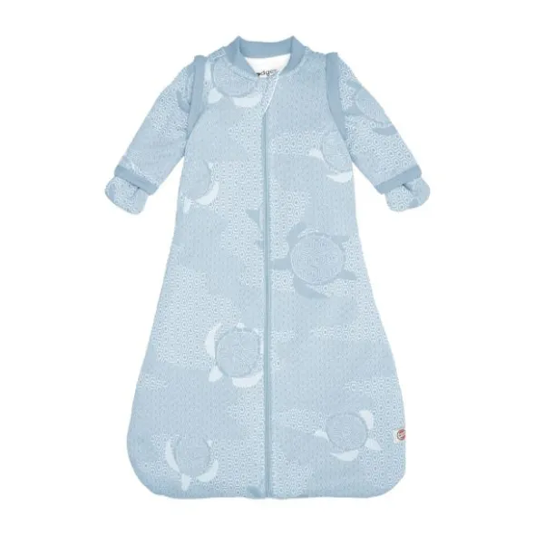 Lodger Slaapzak Hopper Met Afristbare Mouwen - Maat 86/98 - Matcha Blue Fogg