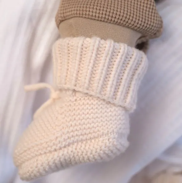 Lodger Slofjes - Merino Wool - Birch - 6-12M