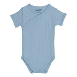 Lodger Solid Overslagromper Korte Mouw - Mt. 56 - Blue Fogg