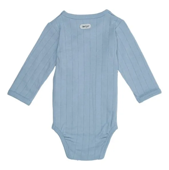 Lodger Solid Overslagromper Lange Mouw - Mt. 62 - Blue Fogg
