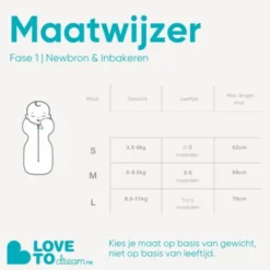 Love To Dream SwaddleUp™ 1.0 TOG - Fase 1 - Maat M - Oatmeal
