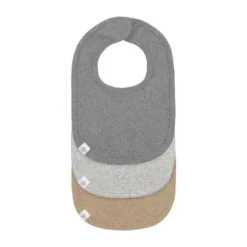 Lässig Slabbetjes Dark Grey / Light Grey / Nature Melange 3 Stuks