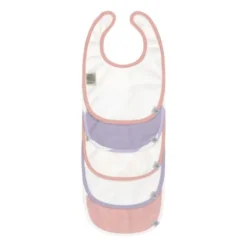Lässig Slabbetjes Set van 5 - Happy Fruits - Peach/Pastel Lilac